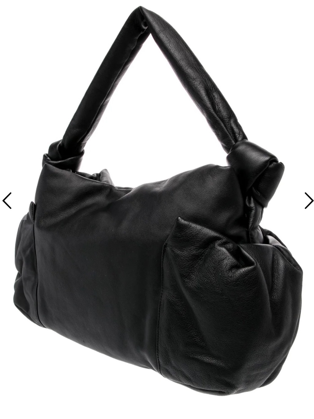 DOROTHEE SCHUMACHER Puffy Soft Calfskin Black Knotted Hobo! Large! New! - Picture 2 of 12
